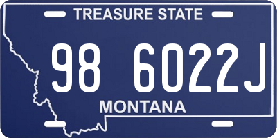 MT license plate 986022J