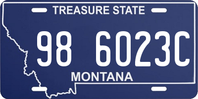 MT license plate 986023C