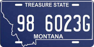 MT license plate 986023G