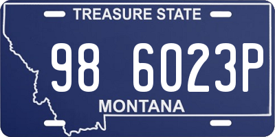 MT license plate 986023P
