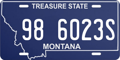 MT license plate 986023S