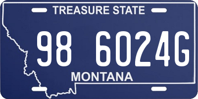 MT license plate 986024G