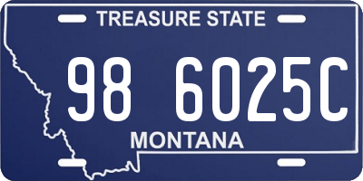 MT license plate 986025C