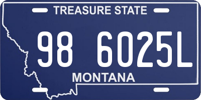 MT license plate 986025L