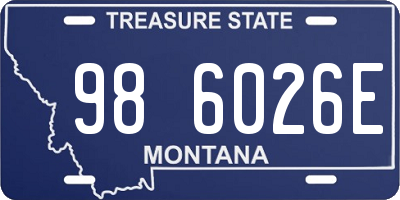 MT license plate 986026E