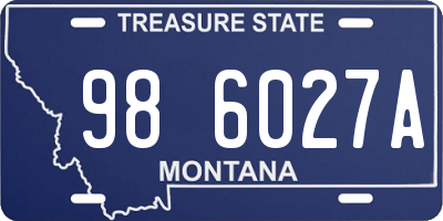 MT license plate 986027A