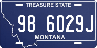 MT license plate 986029J