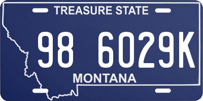 MT license plate 986029K