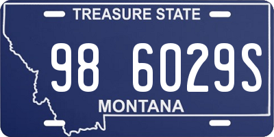 MT license plate 986029S