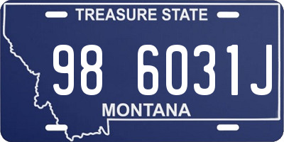 MT license plate 986031J