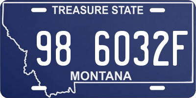 MT license plate 986032F