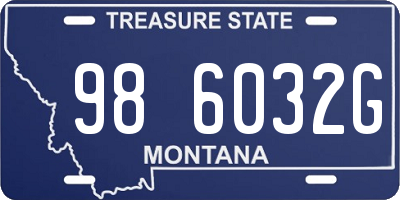 MT license plate 986032G