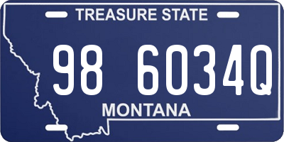 MT license plate 986034Q