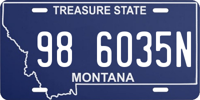 MT license plate 986035N