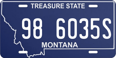 MT license plate 986035S