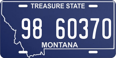 MT license plate 986037O
