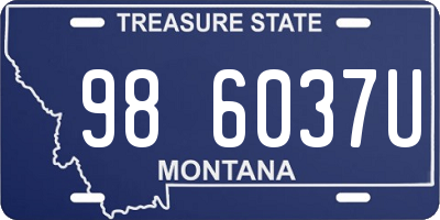 MT license plate 986037U