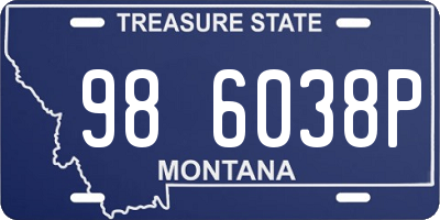 MT license plate 986038P