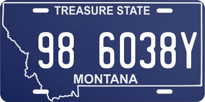 MT license plate 986038Y