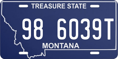 MT license plate 986039T