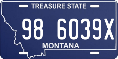 MT license plate 986039X