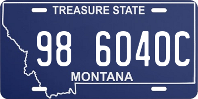 MT license plate 986040C