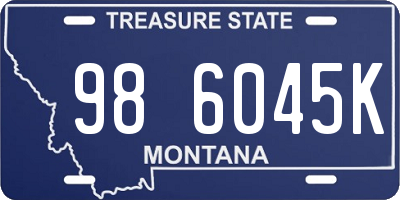 MT license plate 986045K