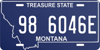 MT license plate 986046E