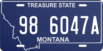 MT license plate 986047A