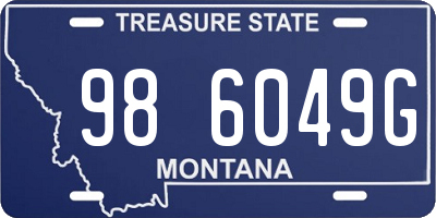 MT license plate 986049G