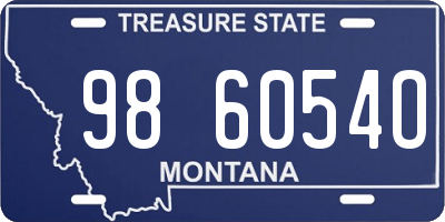 MT license plate 986054O