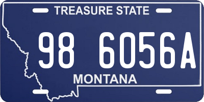 MT license plate 986056A