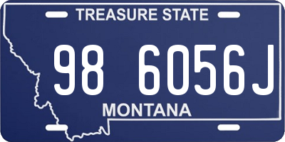 MT license plate 986056J