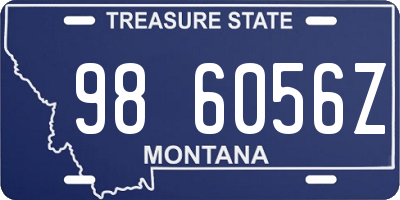 MT license plate 986056Z