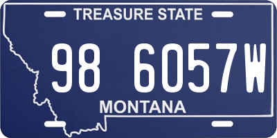 MT license plate 986057W