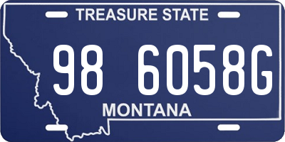MT license plate 986058G