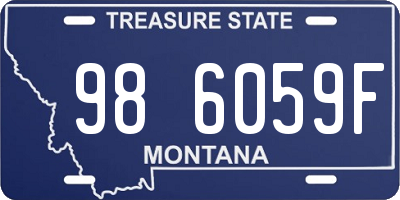 MT license plate 986059F