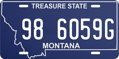 MT license plate 986059G