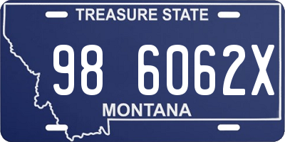 MT license plate 986062X