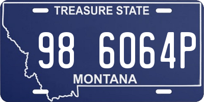 MT license plate 986064P