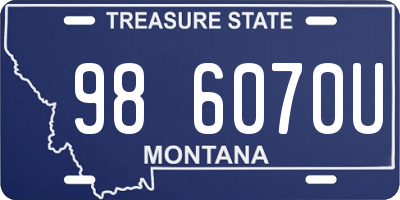 MT license plate 986070U
