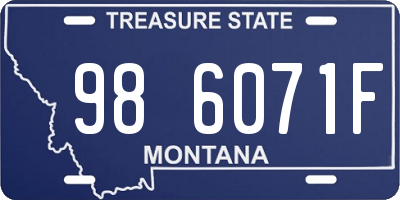 MT license plate 986071F