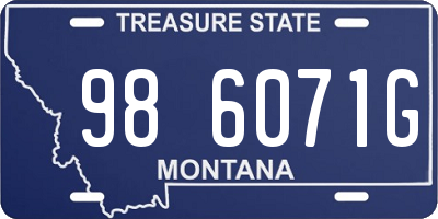 MT license plate 986071G