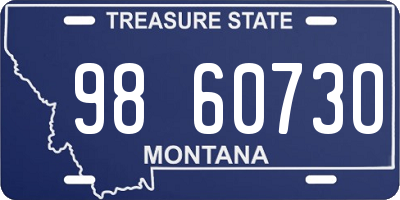 MT license plate 986073O
