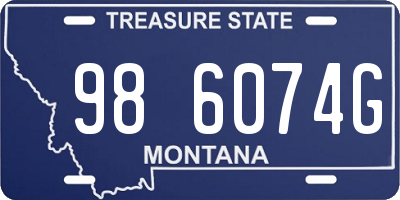 MT license plate 986074G