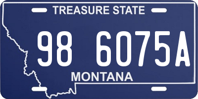 MT license plate 986075A