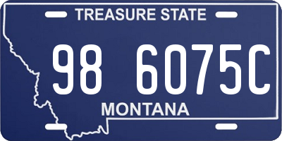 MT license plate 986075C