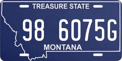 MT license plate 986075G