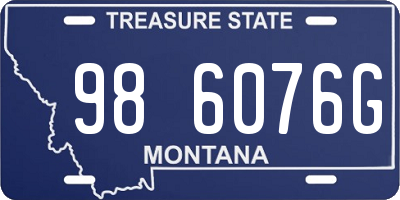 MT license plate 986076G