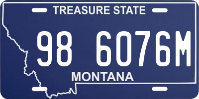 MT license plate 986076M